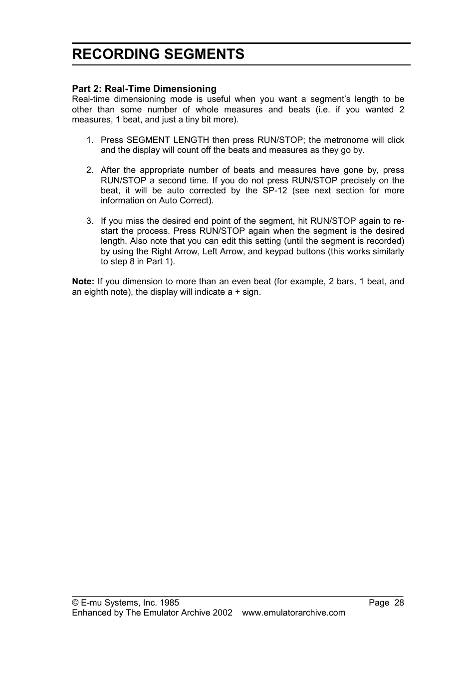 Part 2: real-time dimensioning, Recording segments | SP Studio Systems SP-12 User Manual | Page 28 / 99