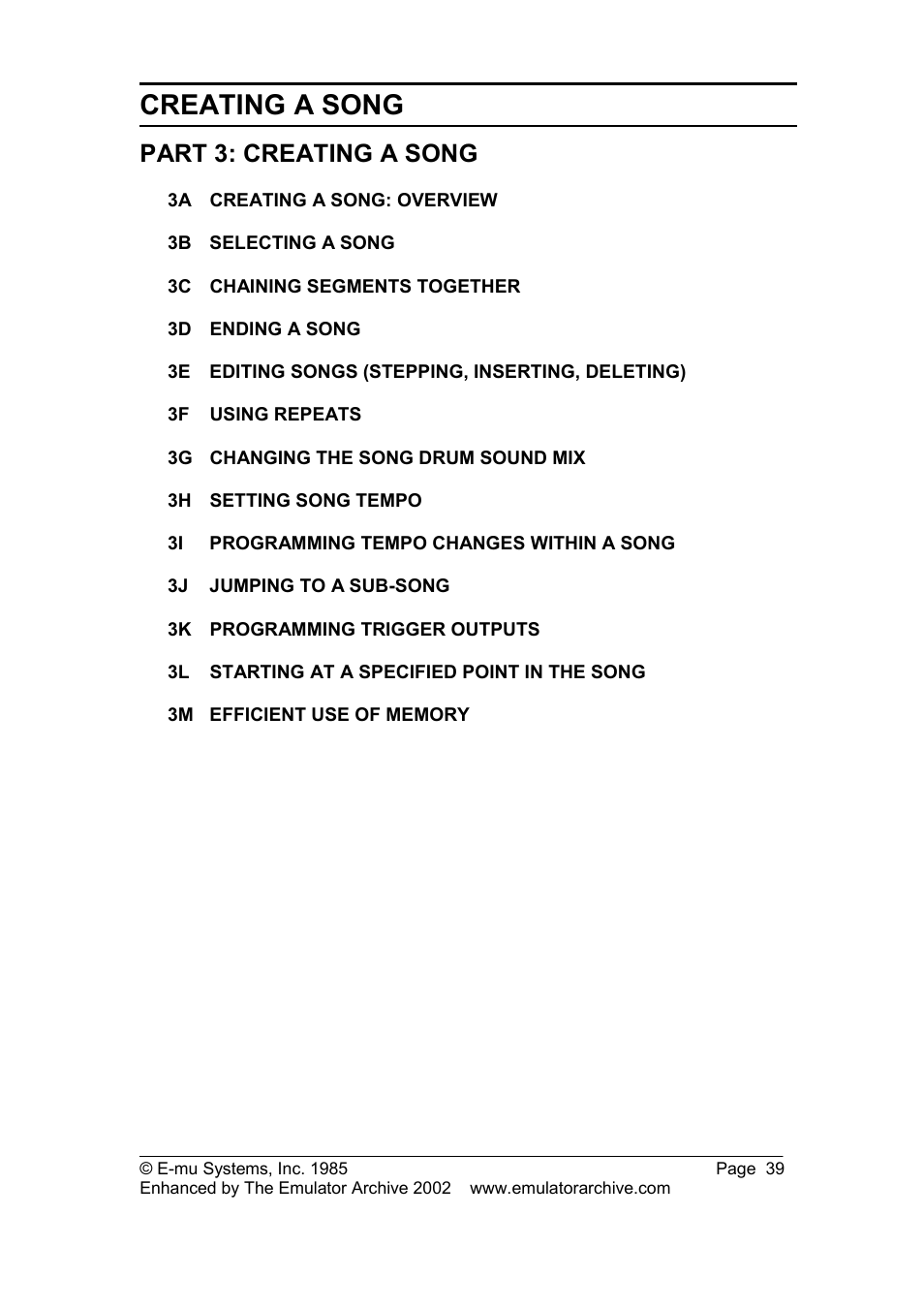 Part 3: creating a song, Creating a song | SP Studio Systems SP-12 User Manual | Page 39 / 99