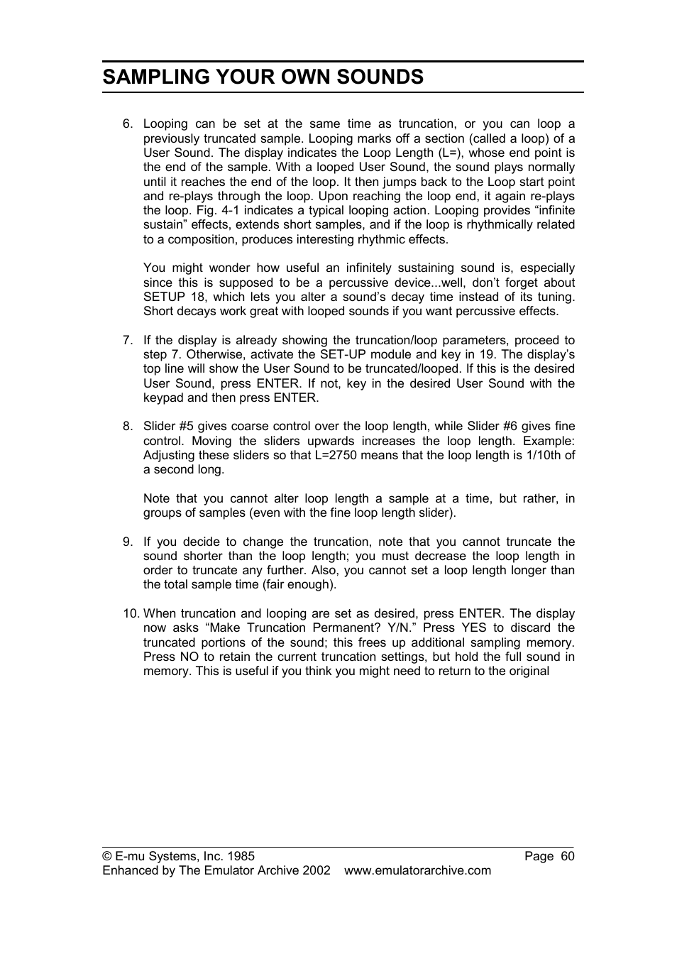 Sampling your own sounds | SP Studio Systems SP-12 User Manual | Page 60 / 99