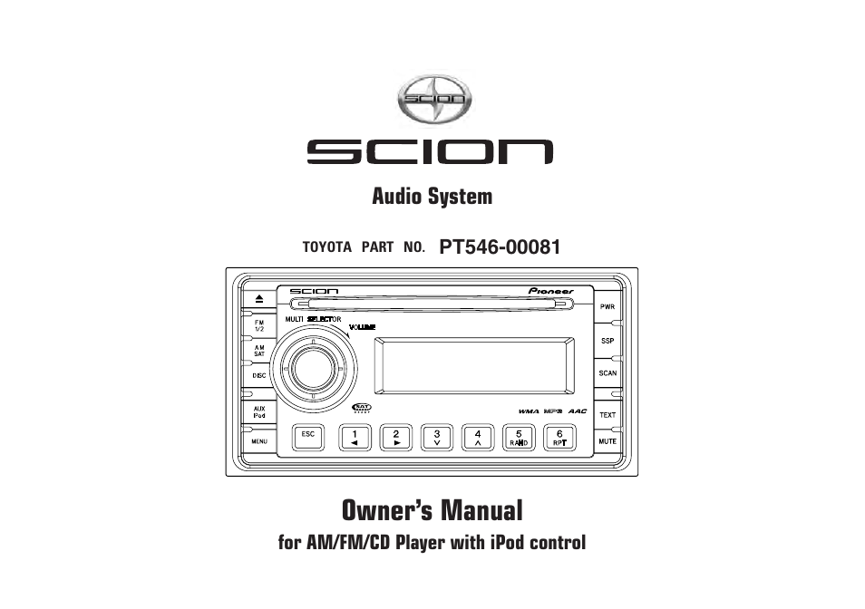 Scion PT546-00081 User Manual | 44 pages