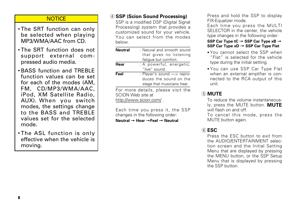 Scion PT546-00081 User Manual | Page 8 / 44