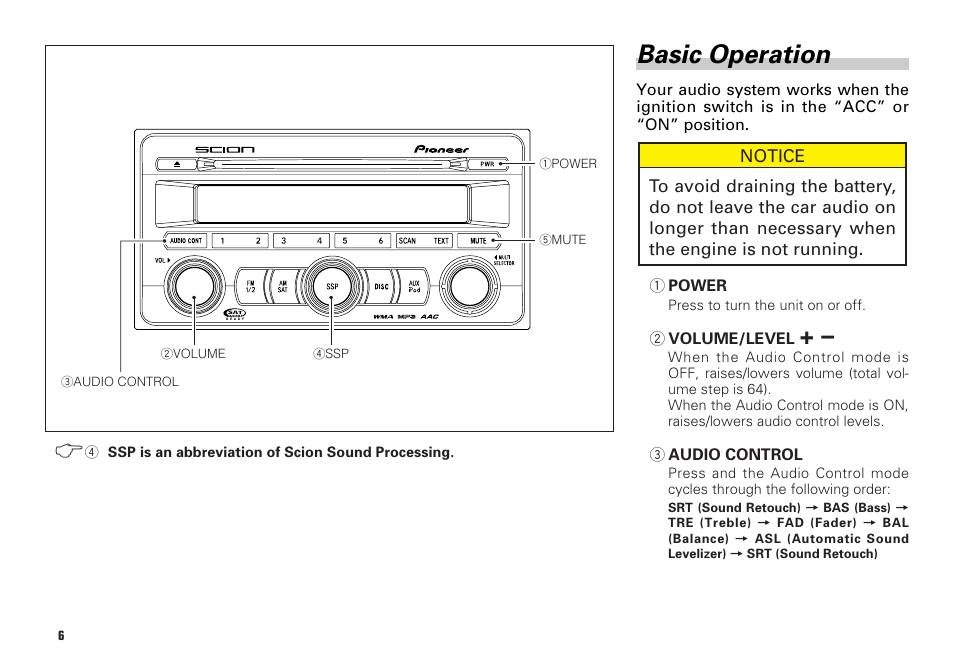 Basic operation -7, Basic operation | Scion PT546-00080 User Manual | Page 6 / 40