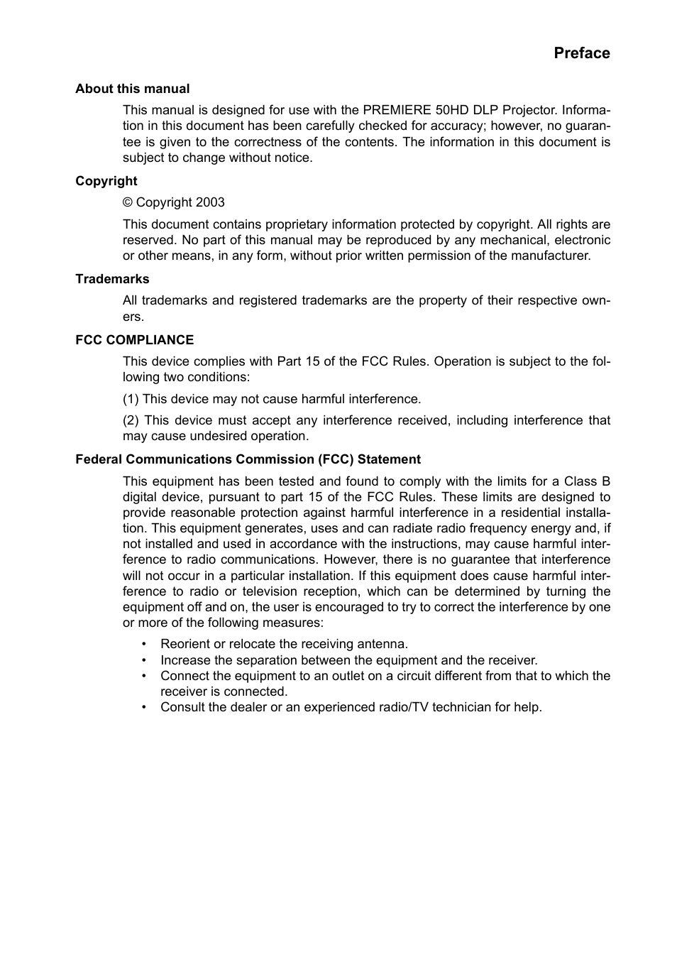 Preface | Silicon Optix 50HD User Manual | Page 6 / 68