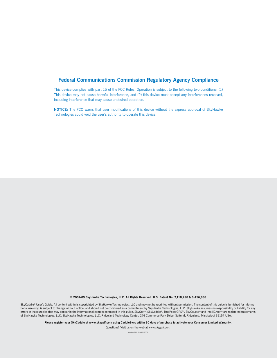 SkyGolf SkyCaddie SG5 User Manual | Page 22 / 22