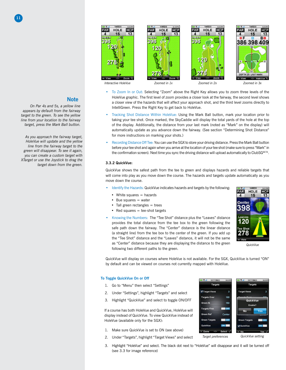 SkyGolf SkyCaddie SGX User Manual | Page 11 / 26