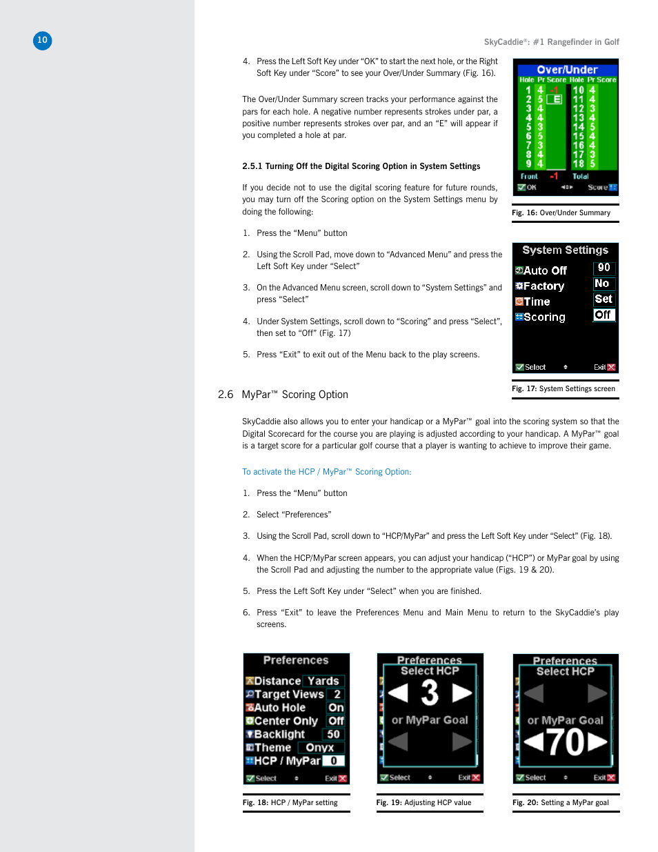 SkyGolf SkyCaddie SG3.5 User Manual | Page 10 / 22