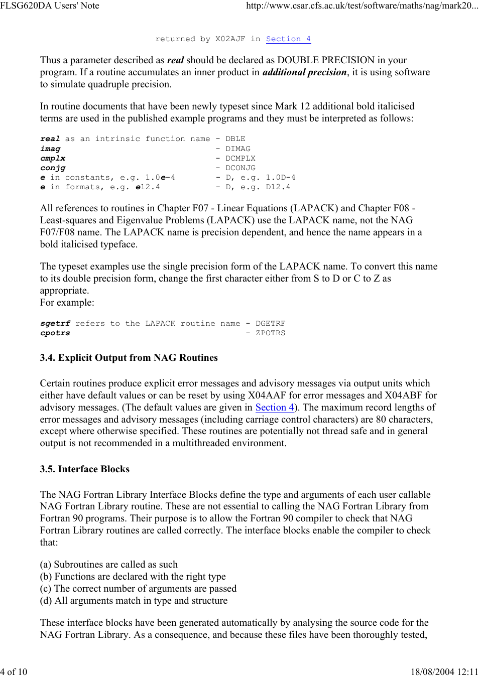 Silicon Power Computer & comm SILICON GRAPHICS (IRIX 6) DOUBLE PRECISION FLSG620DA User Manual | Page 4 / 10