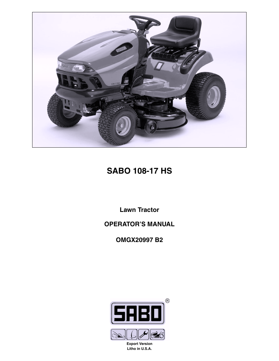 Sabo 108-17 HS User Manual | 64 pages