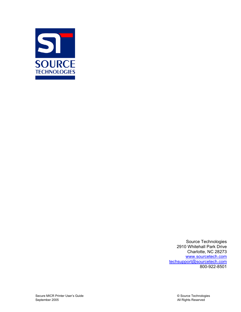 Source Technologies ST9530 User Manual | 70 pages