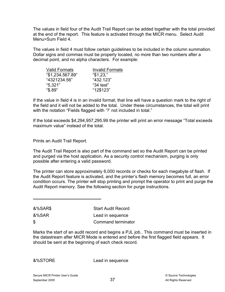 Source Technologies ST9530 User Manual | Page 41 / 70
