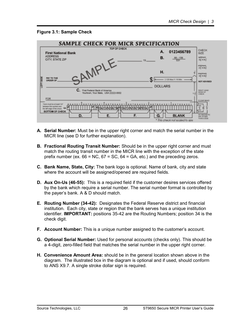 Source Technologies MICR ST9650 User Manual | Page 26 / 79