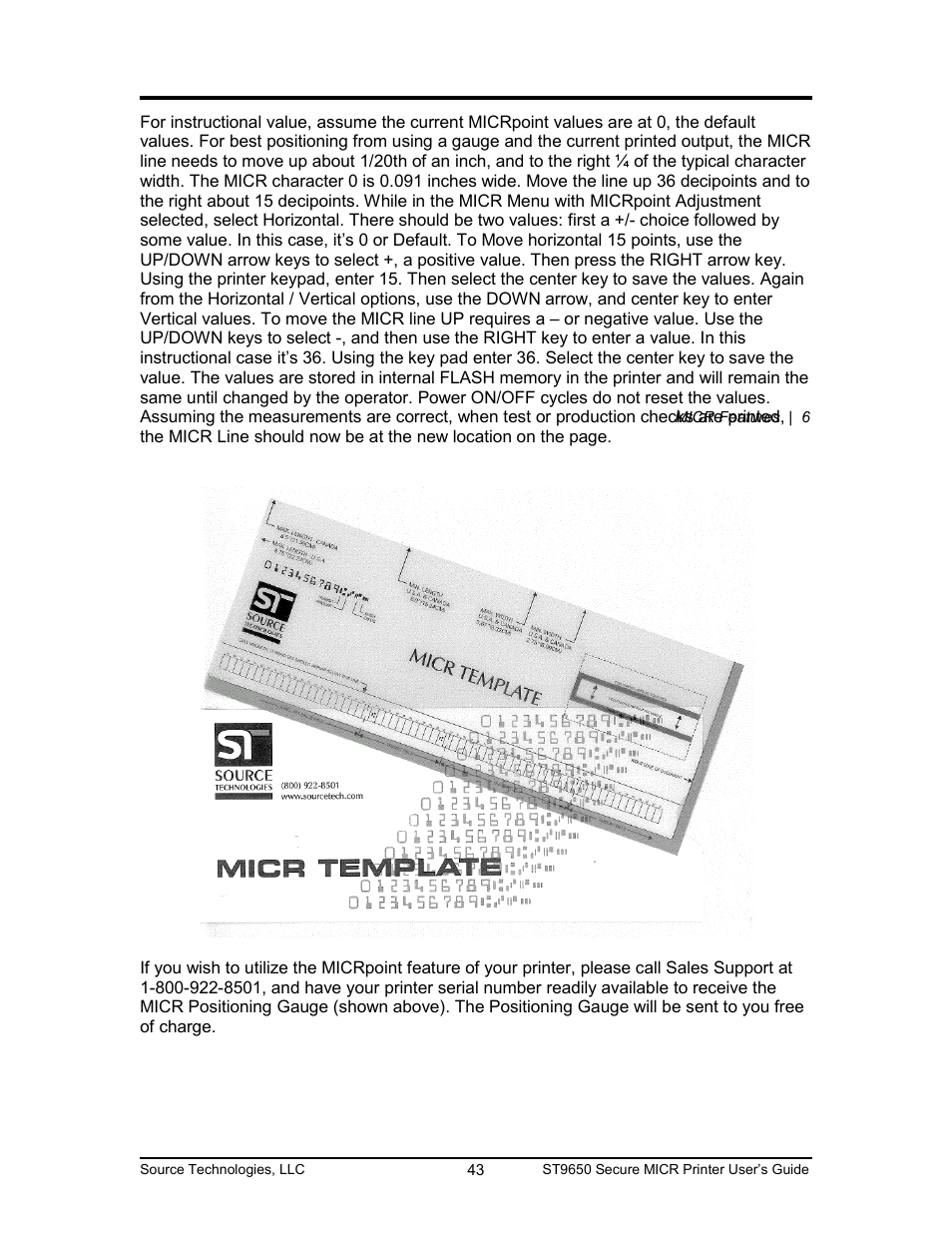 Source Technologies MICR ST9650 User Manual | Page 43 / 79