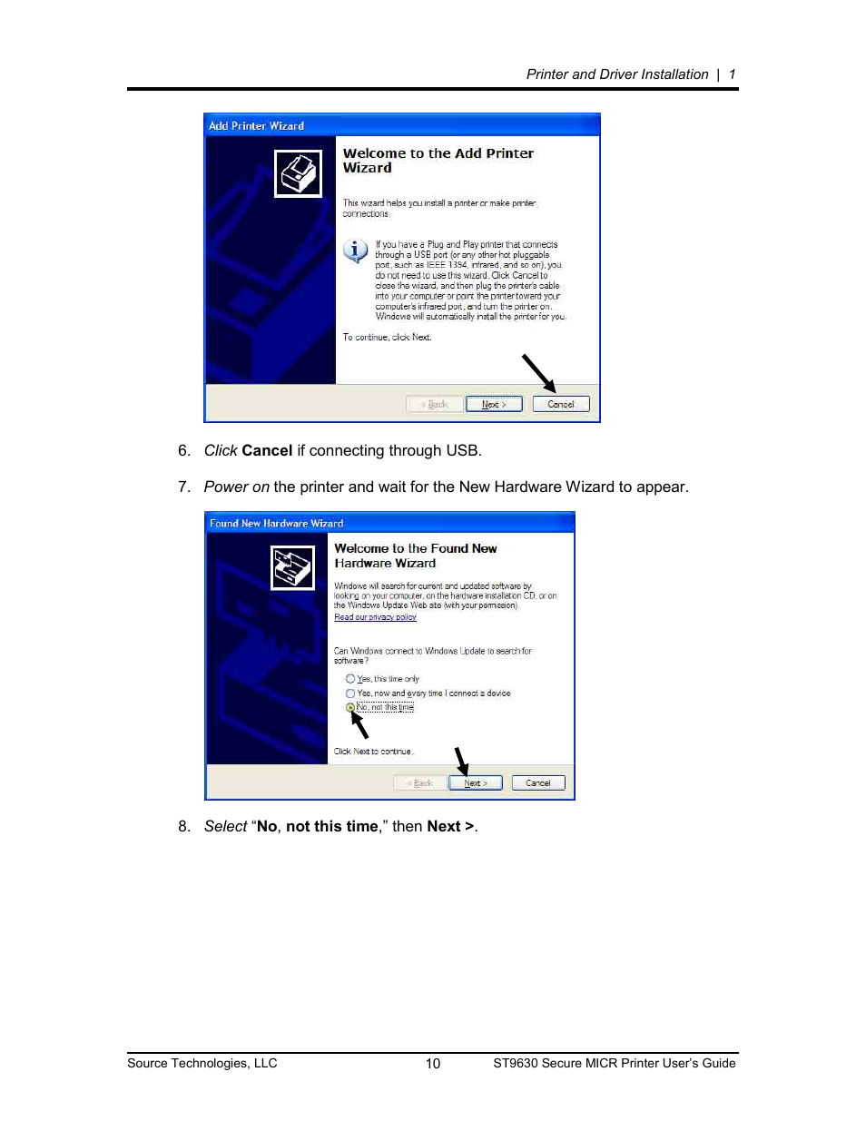 Source Technologies SECURE MICR PRINTER ST9630 User Manual | Page 10 / 79