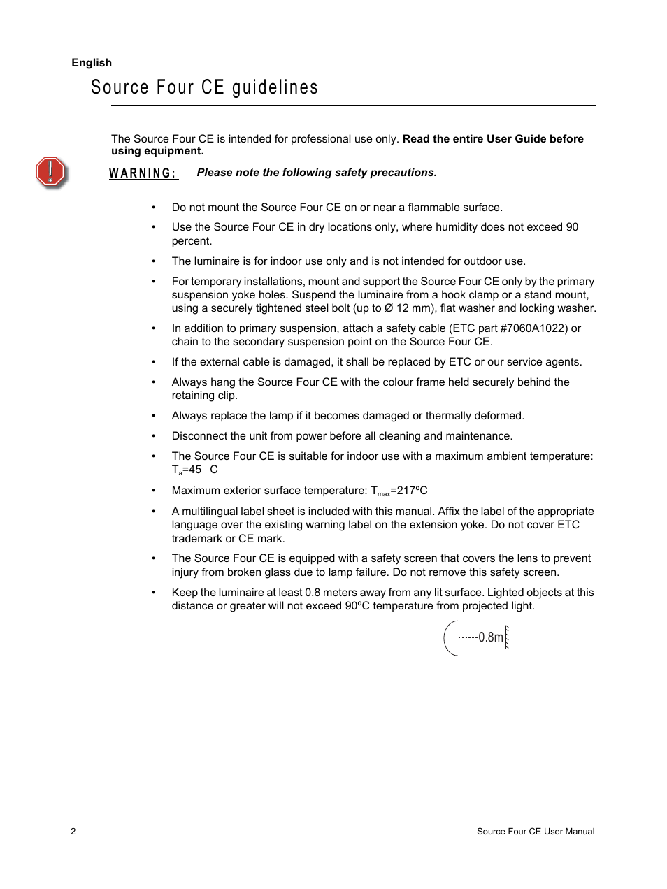 Source four ce guidelines | Source Technologies ETC 470 User Manual | Page 4 / 16