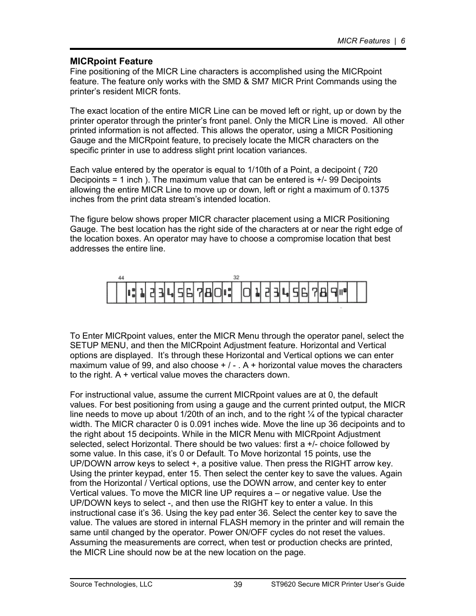 Micrpoint feature | Source Technologies ST9620 User Manual | Page 42 / 82
