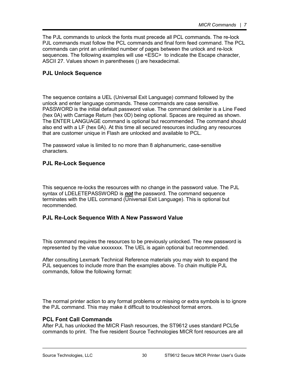 Micr toner cartridge | Source Technologies SECURE MICR PRINTER ST9612 User Manual | Page 33 / 47