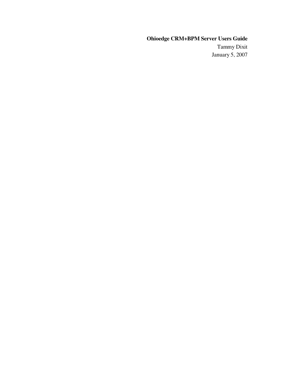 Source Technologies Ohioedge CRM+BPM User Manual | 36 pages