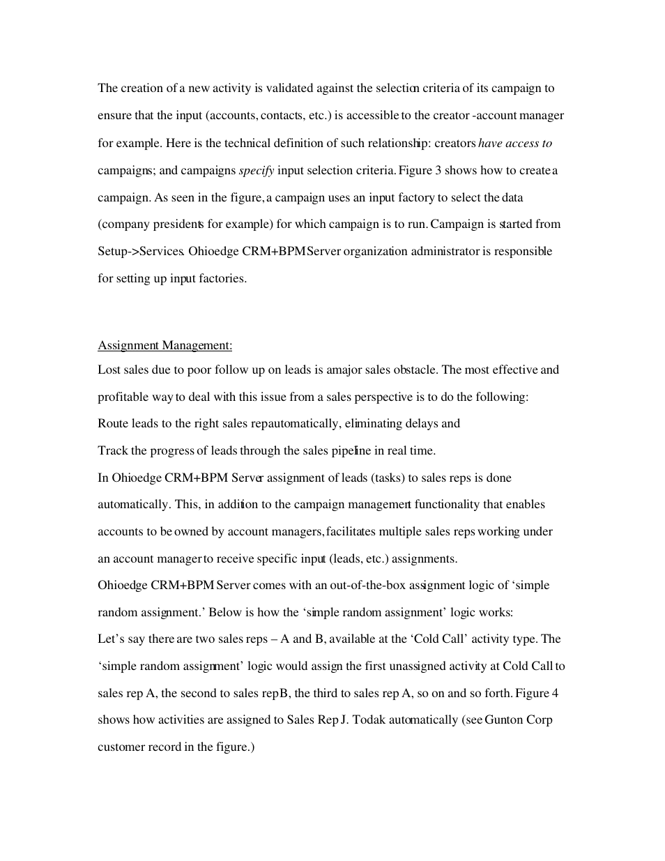 Assignment management | Source Technologies Ohioedge CRM+BPM User Manual | Page 6 / 36
