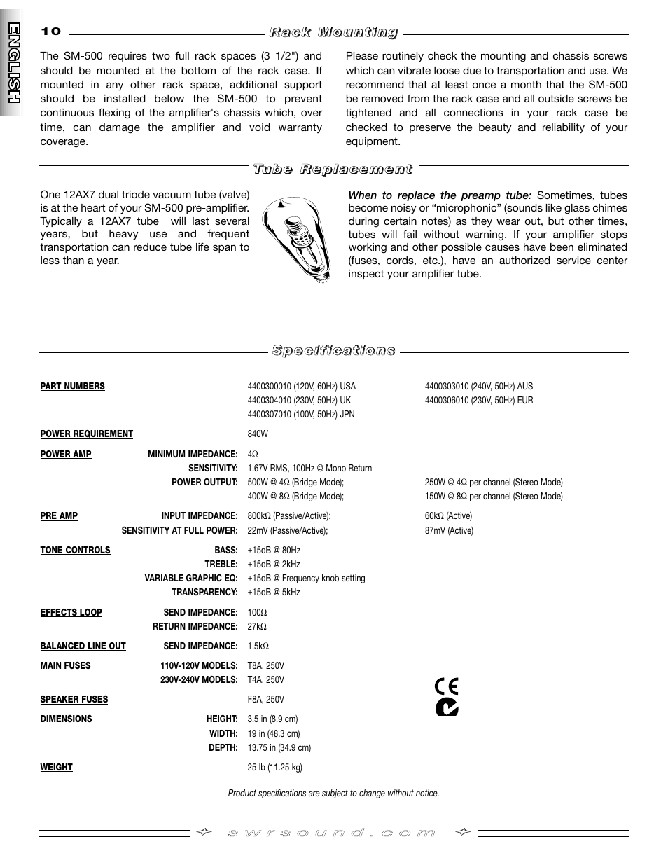 SMc Audio SM-500SM-500 User Manual | Page 10 / 44