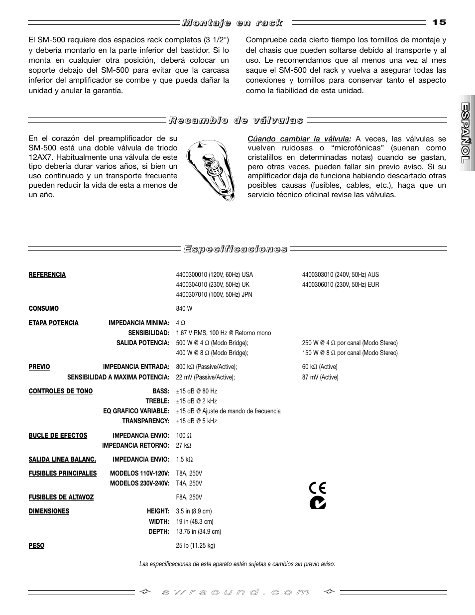SMc Audio SM-500SM-500 User Manual | Page 15 / 44
