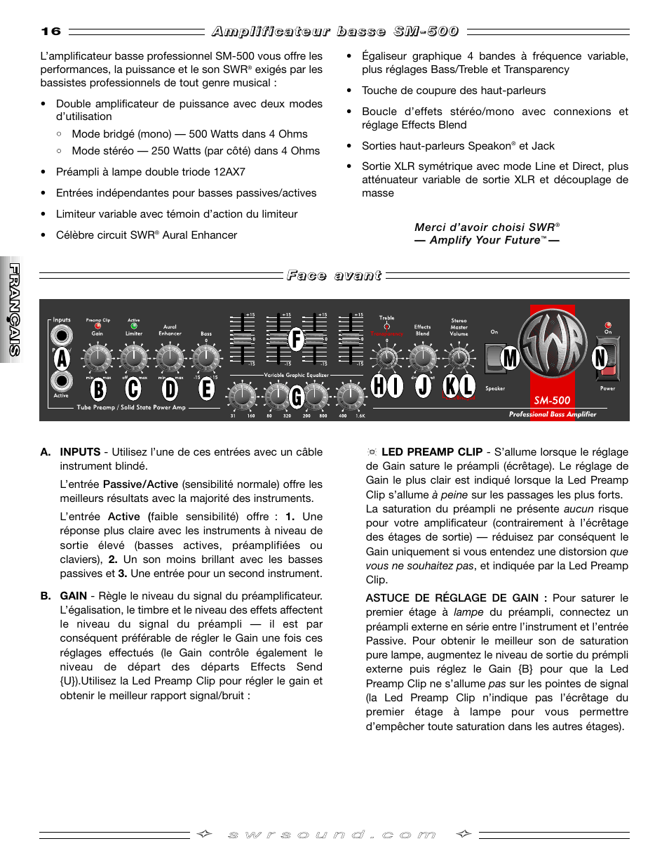 SMc Audio SM-500SM-500 User Manual | Page 16 / 44