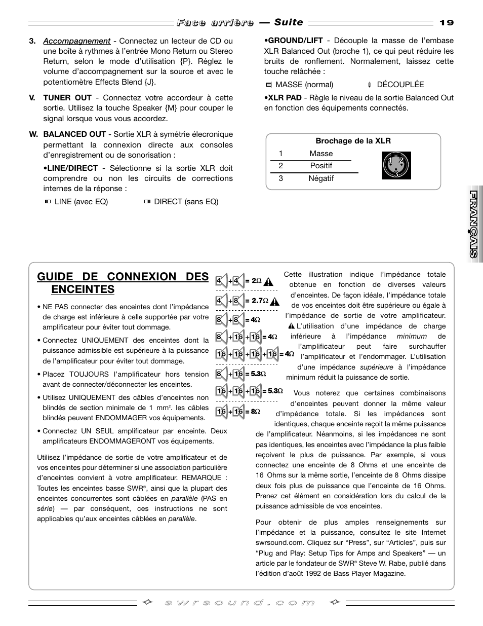 Guide de connexion des enceintes | SMc Audio SM-500SM-500 User Manual | Page 19 / 44