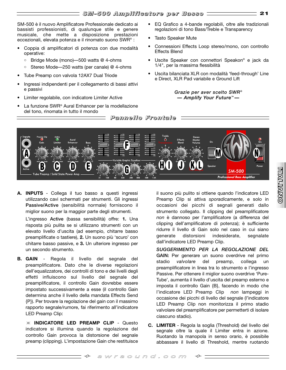 SMc Audio SM-500SM-500 User Manual | Page 21 / 44