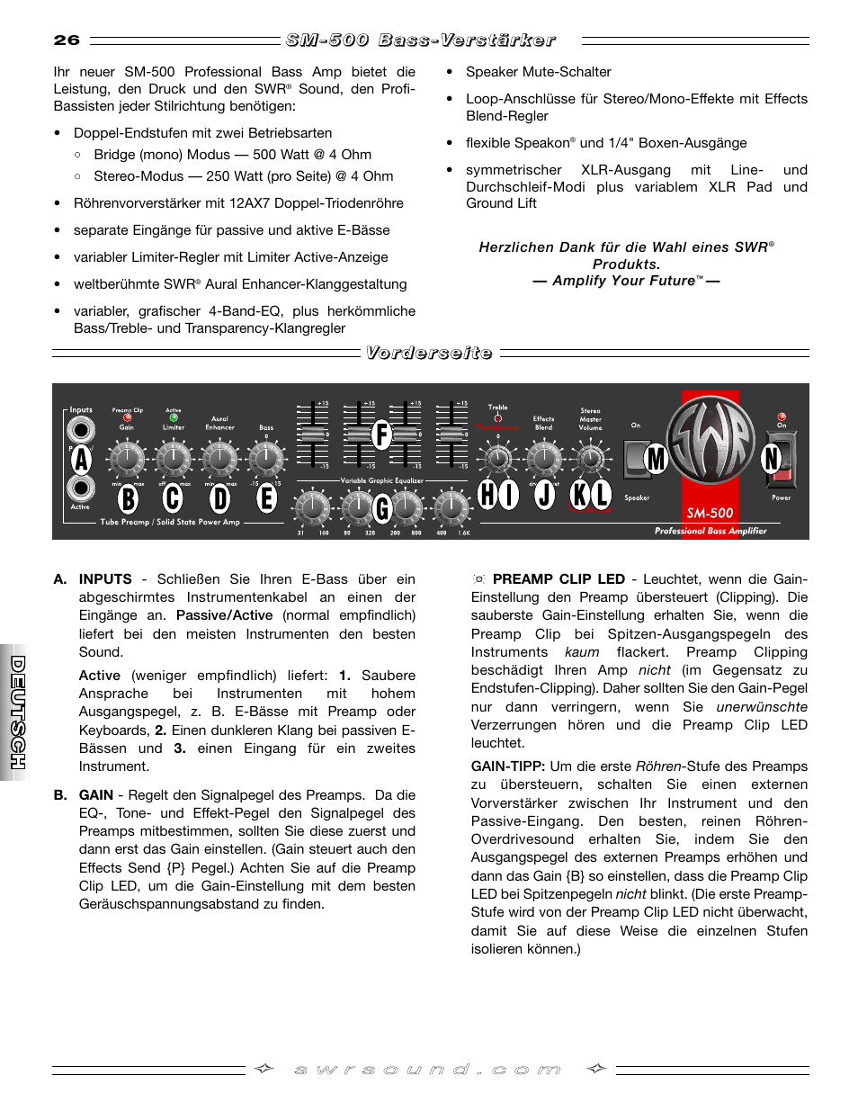 SMc Audio SM-500SM-500 User Manual | Page 26 / 44