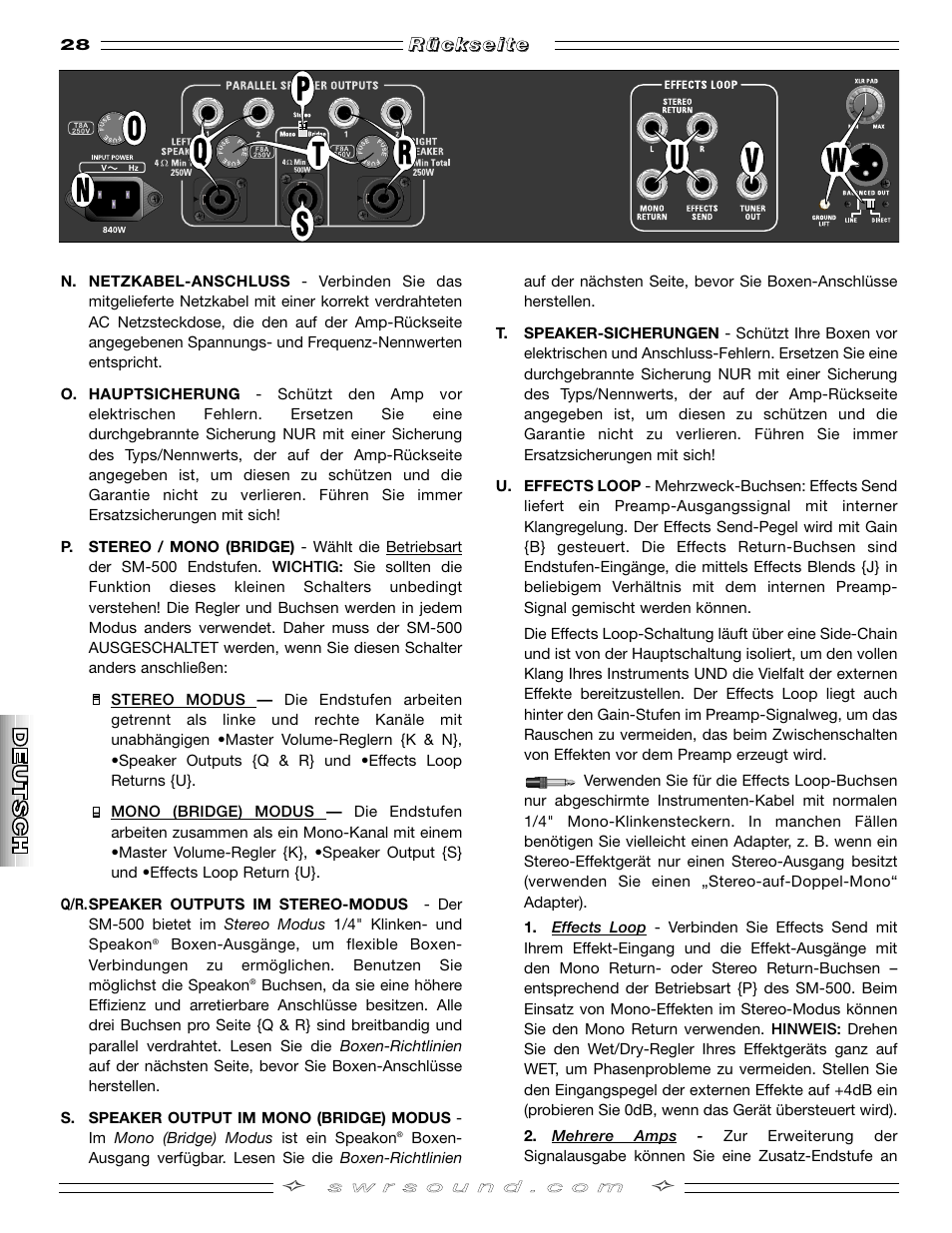 SMc Audio SM-500SM-500 User Manual | Page 28 / 44