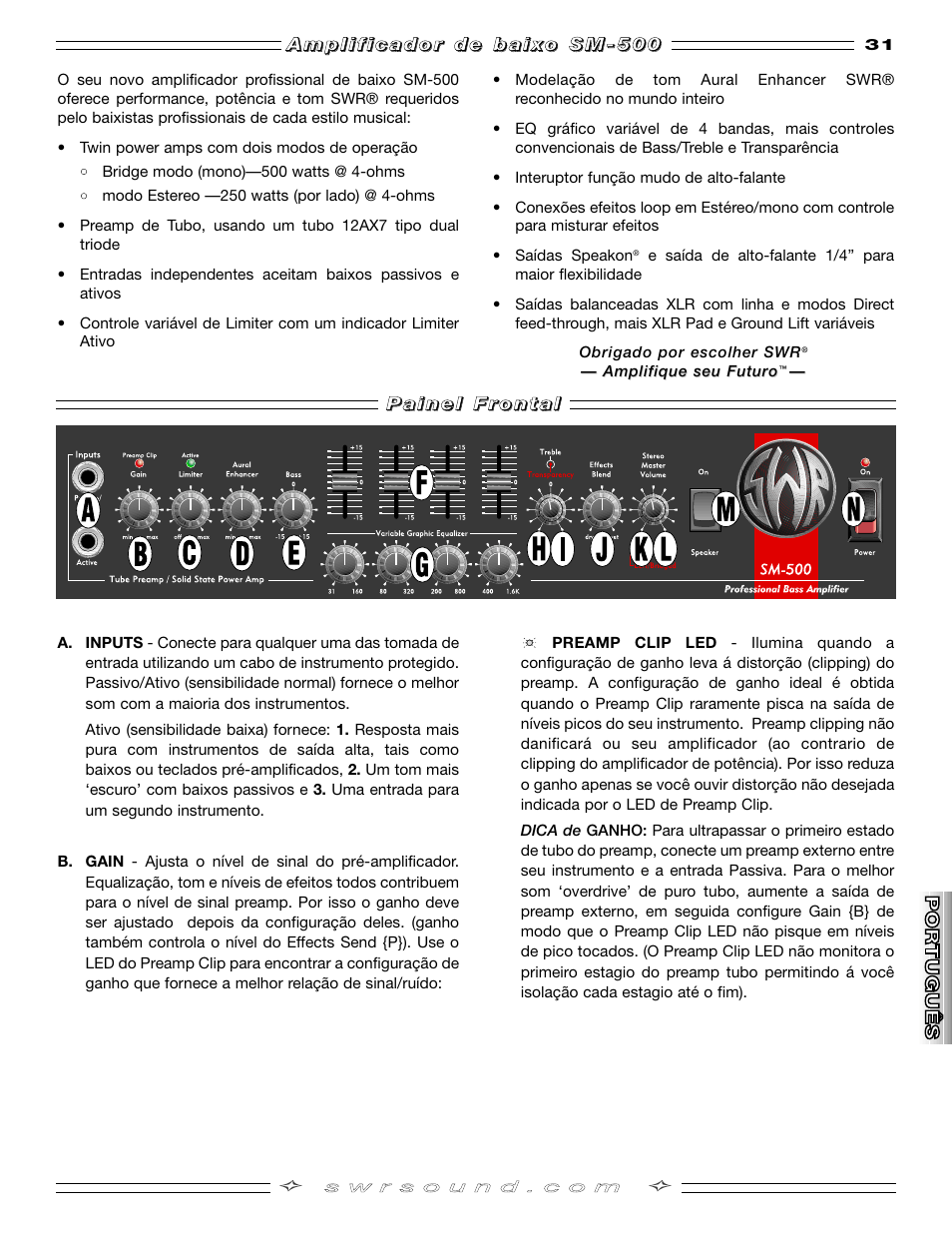 SMc Audio SM-500SM-500 User Manual | Page 31 / 44