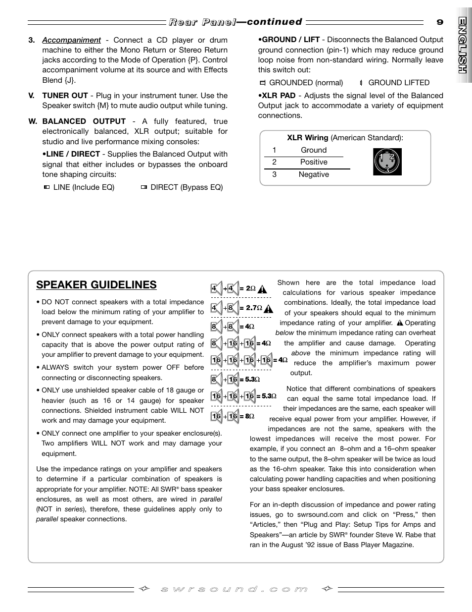 Speaker guidelines | SMc Audio SM-500SM-500 User Manual | Page 9 / 44