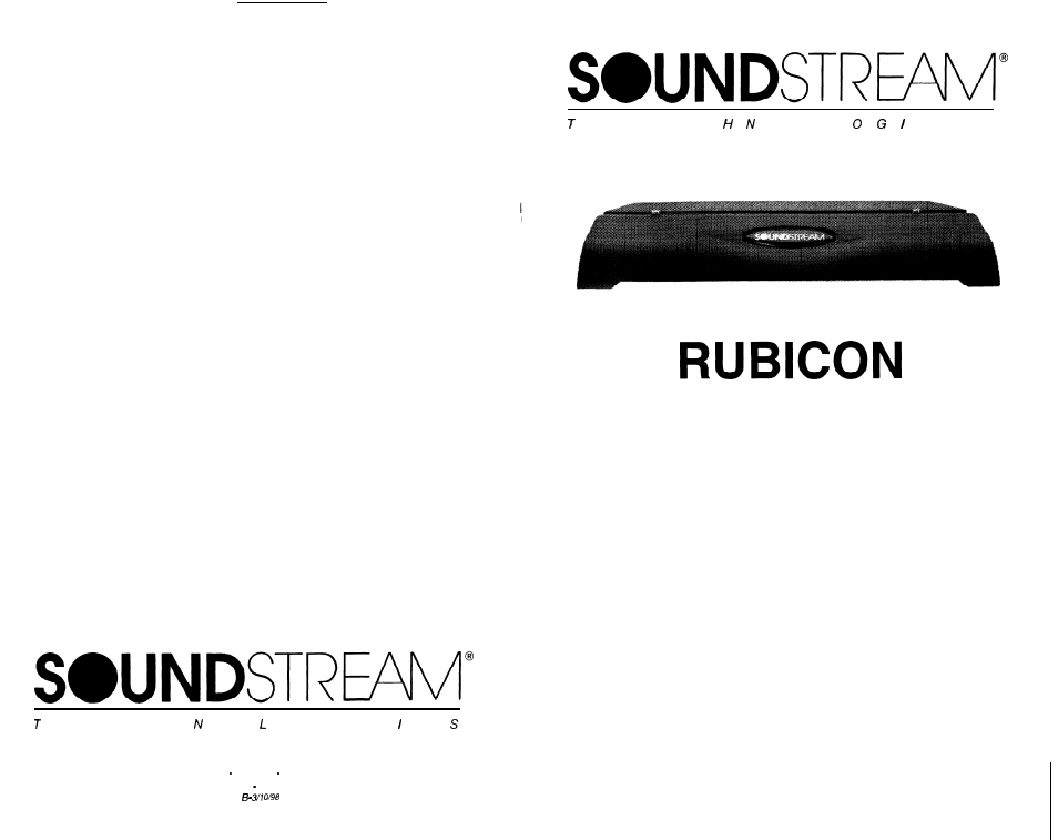 Soundstream Technologies 1002 User Manual | 10 pages