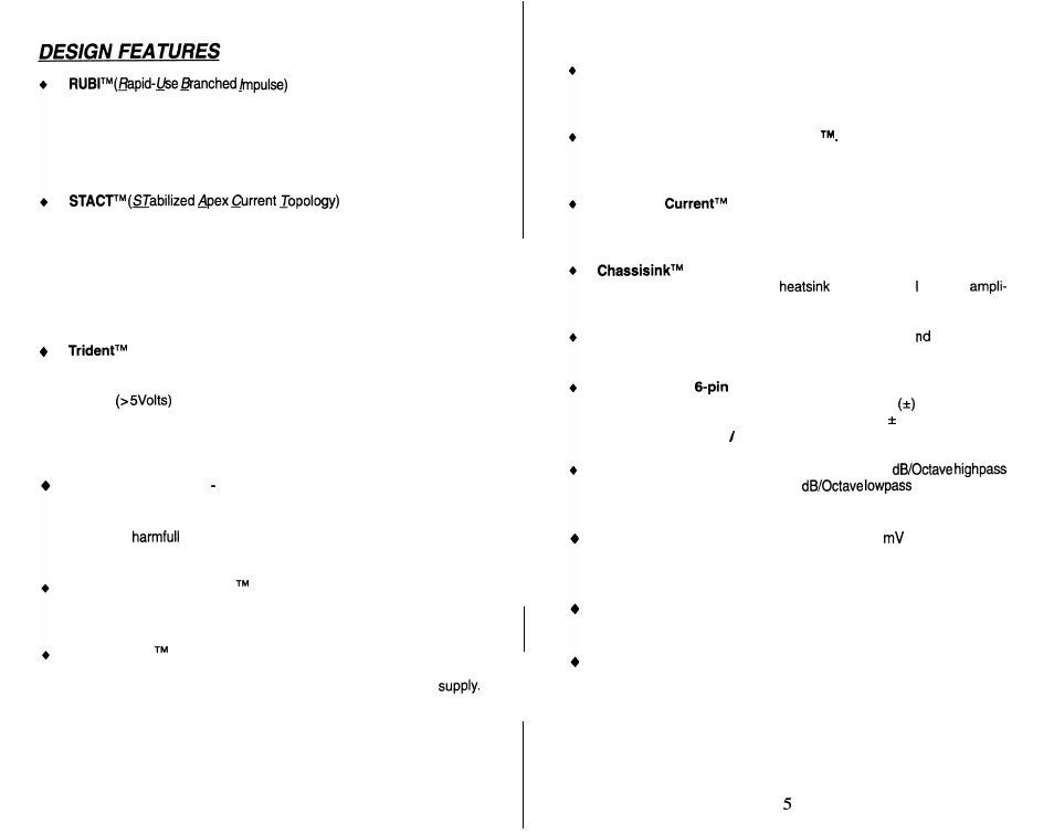 Design features | Soundstream Technologies 1002 User Manual | Page 3 / 10