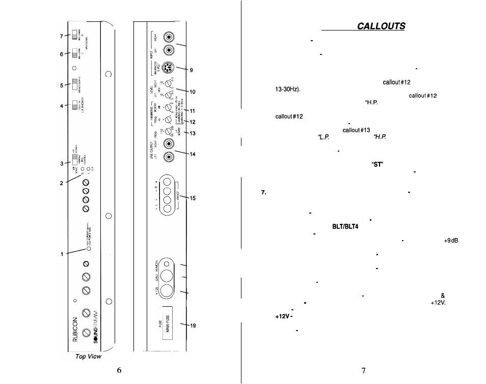 Rubicon amplifier diagram, Key to | Soundstream Technologies 1002 User Manual | Page 4 / 10