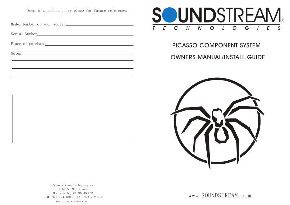 Soundstream Technologies G7170 User Manual | 4 pages