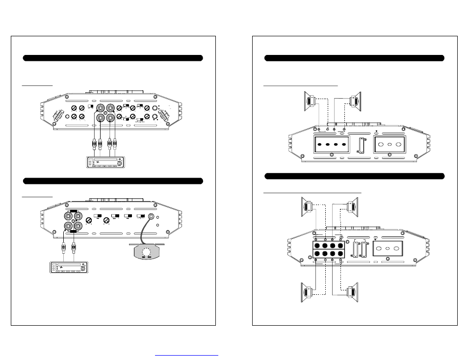 Input mode, Speakers connections, Channel | Channel stereo lw2.240, Car stereo | Soundstream Technologies LW1.350 User Manual | Page 6 / 9