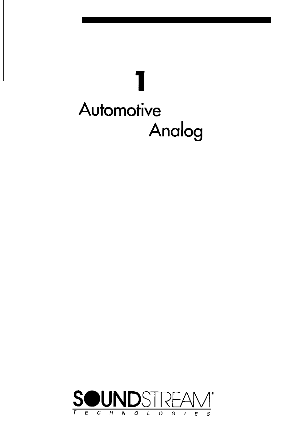 Soundstream Technologies DTA 1 User Manual | 4 pages