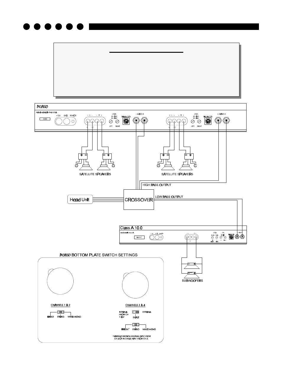 Sample system #2 | Soundstream Technologies PICASSO Stereo Amplifier User Manual | Page 14 / 20