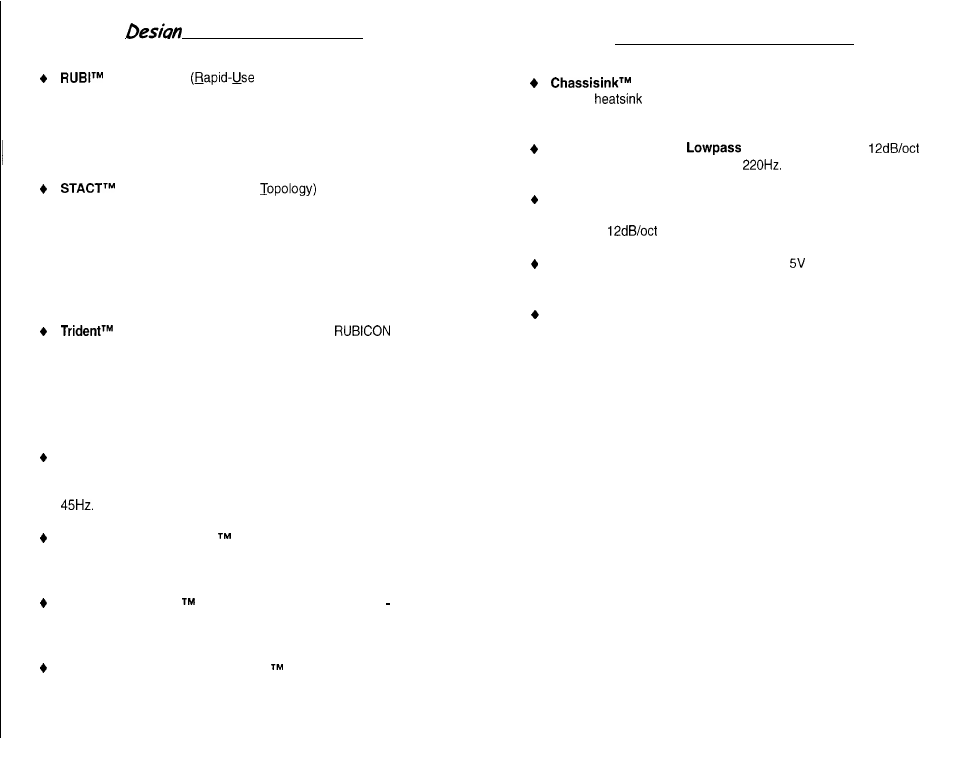Features of the a4, Desiun features of the a4 | Soundstream Technologies Angina A4 User Manual | Page 4 / 12