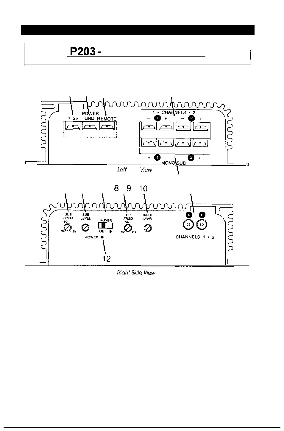 3 channel amplifier | Soundstream Technologies P203 User Manual | Page 5 / 12