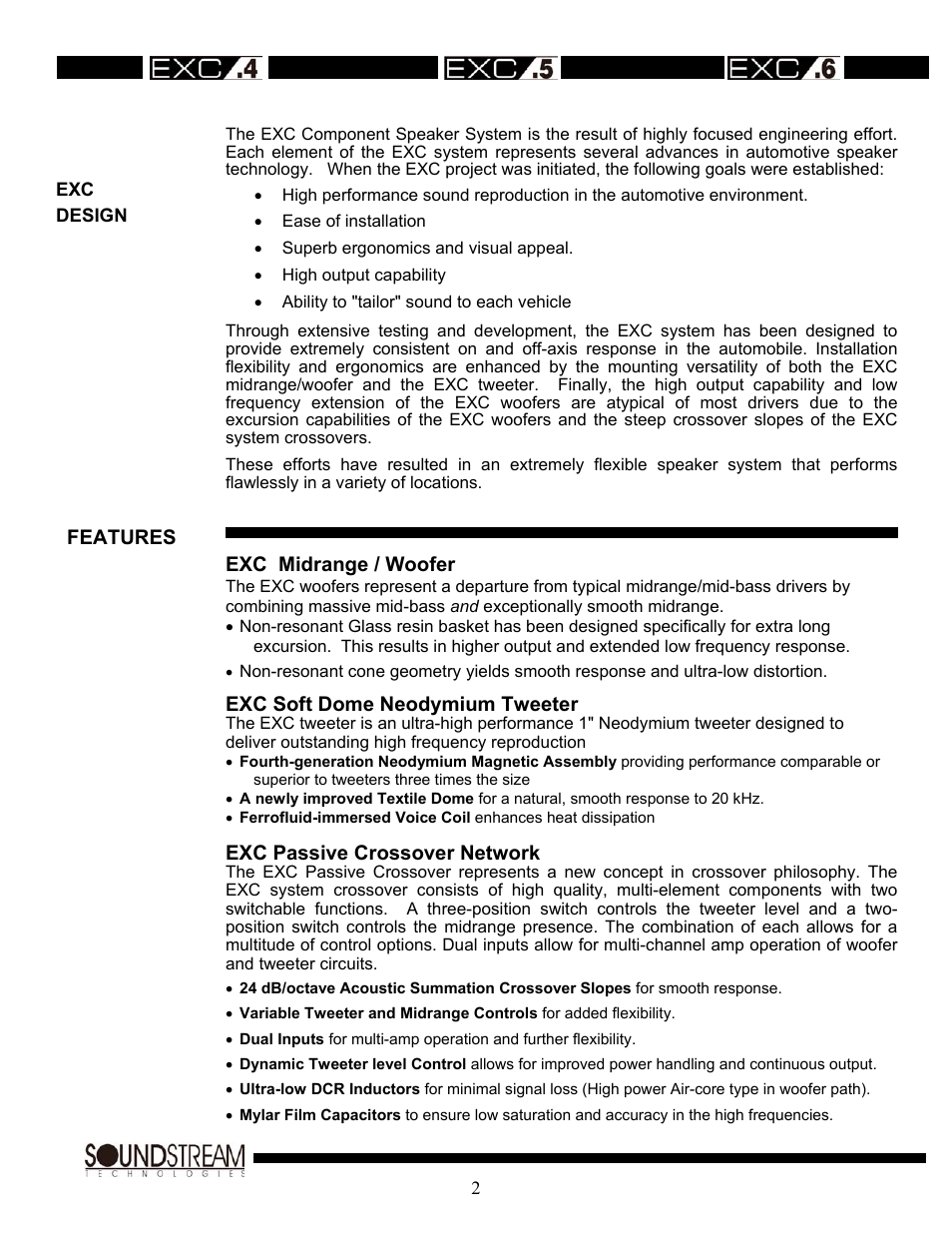 Soundstream Technologies EXC.4 User Manual | Page 3 / 12