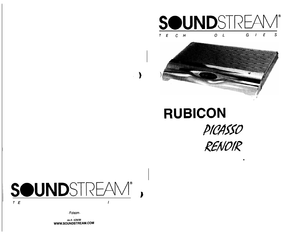Soundstream Technologies Picasso User Manual | 10 pages
