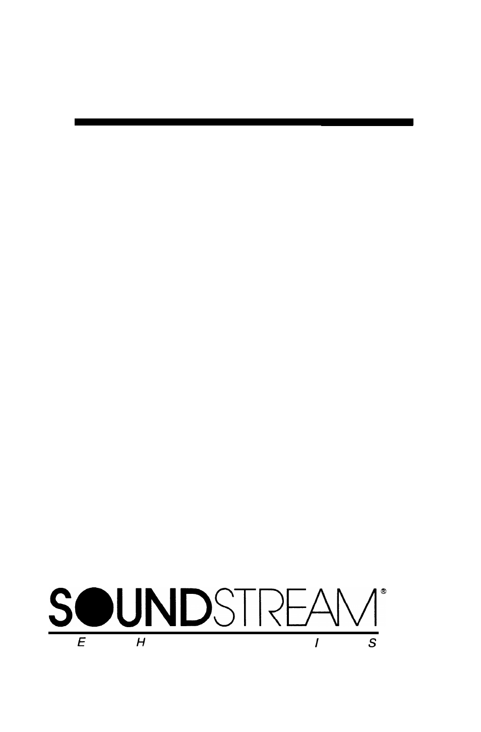 Soundstream Technologies REFERENCE 405 User Manual | 8 pages