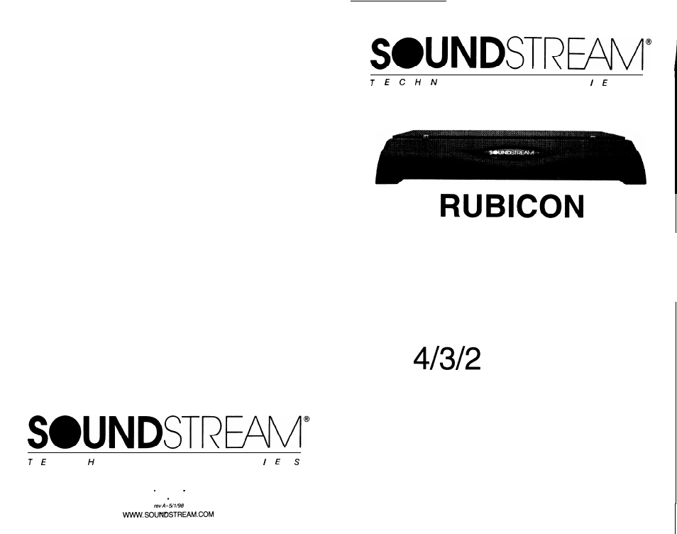 Soundstream Technologies 604 User Manual | 12 pages