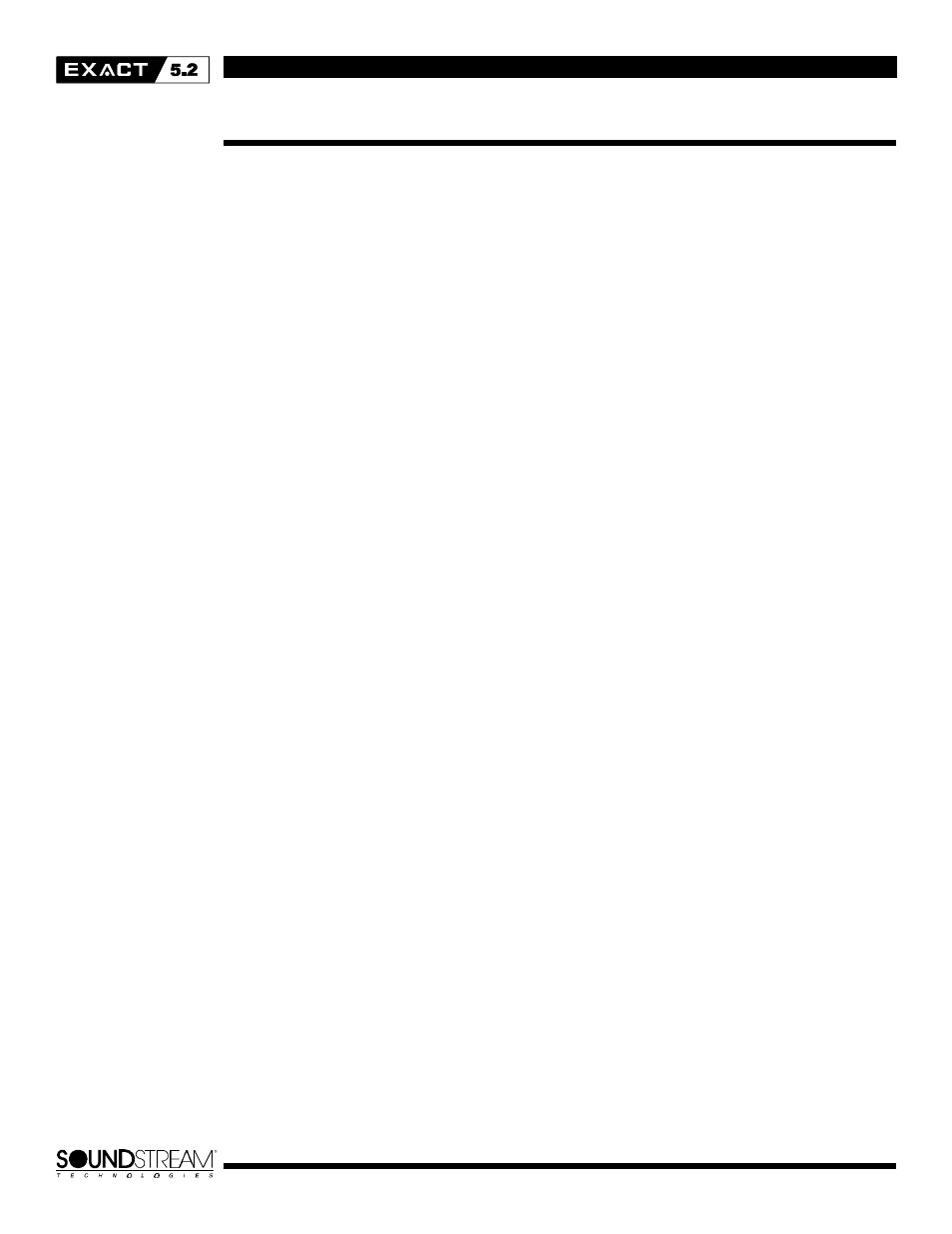 Specifications | Soundstream Technologies 5.2 User Manual | Page 11 / 13