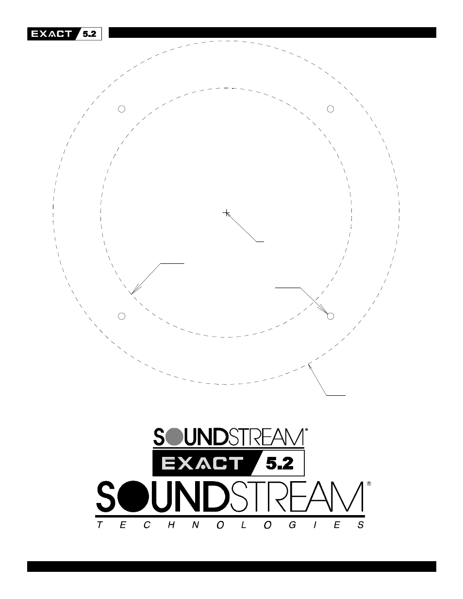 Mounting template | Soundstream Technologies 5.2 User Manual | Page 13 / 13