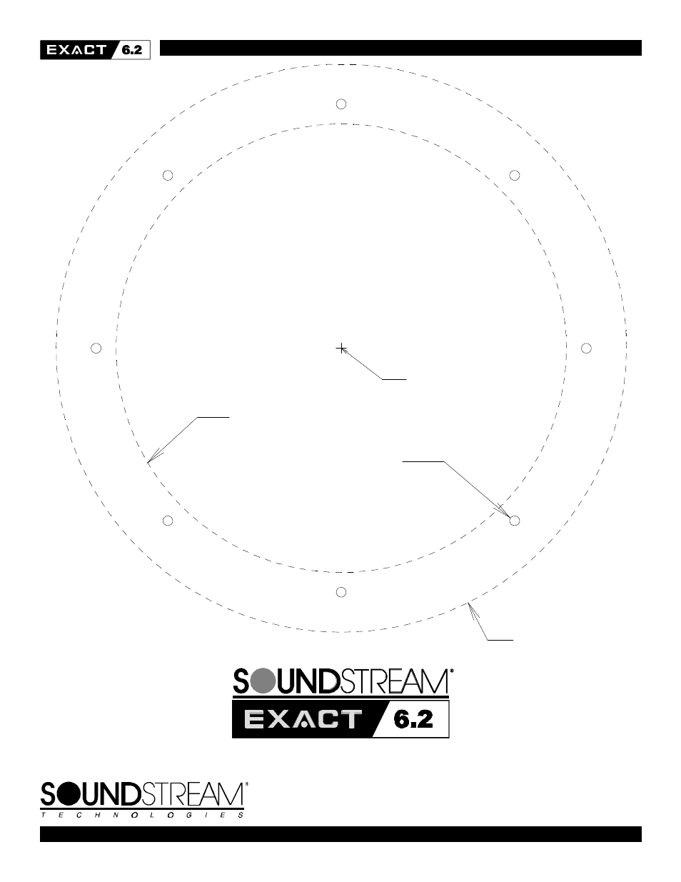 Mounting template | Soundstream Technologies Exact 6.2 User Manual | Page 13 / 13