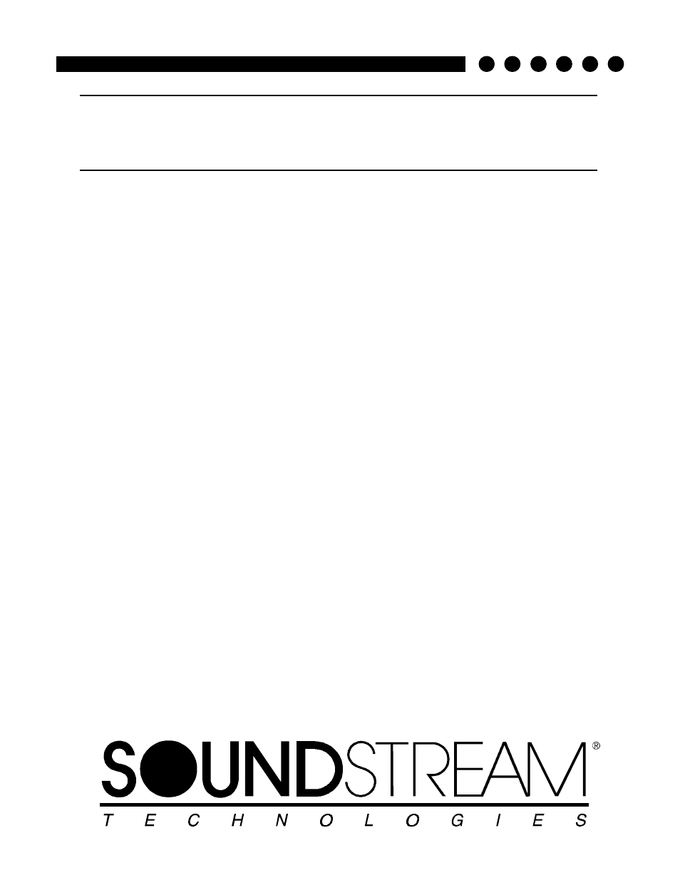 Soundstream Technologies 705s User Manual | 24 pages