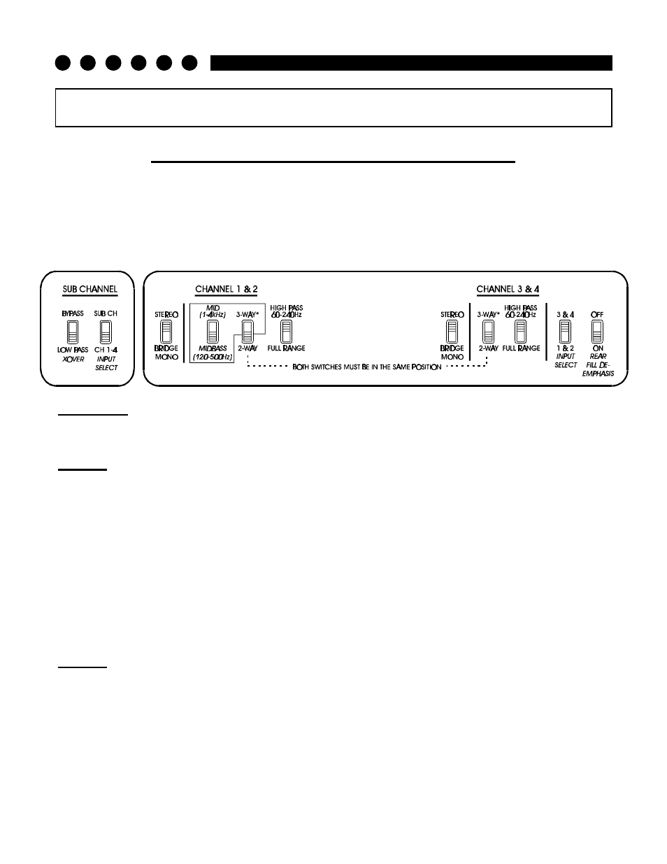 Installation step 2, Selecting the crossover modes | Soundstream Technologies 705s User Manual | Page 10 / 24