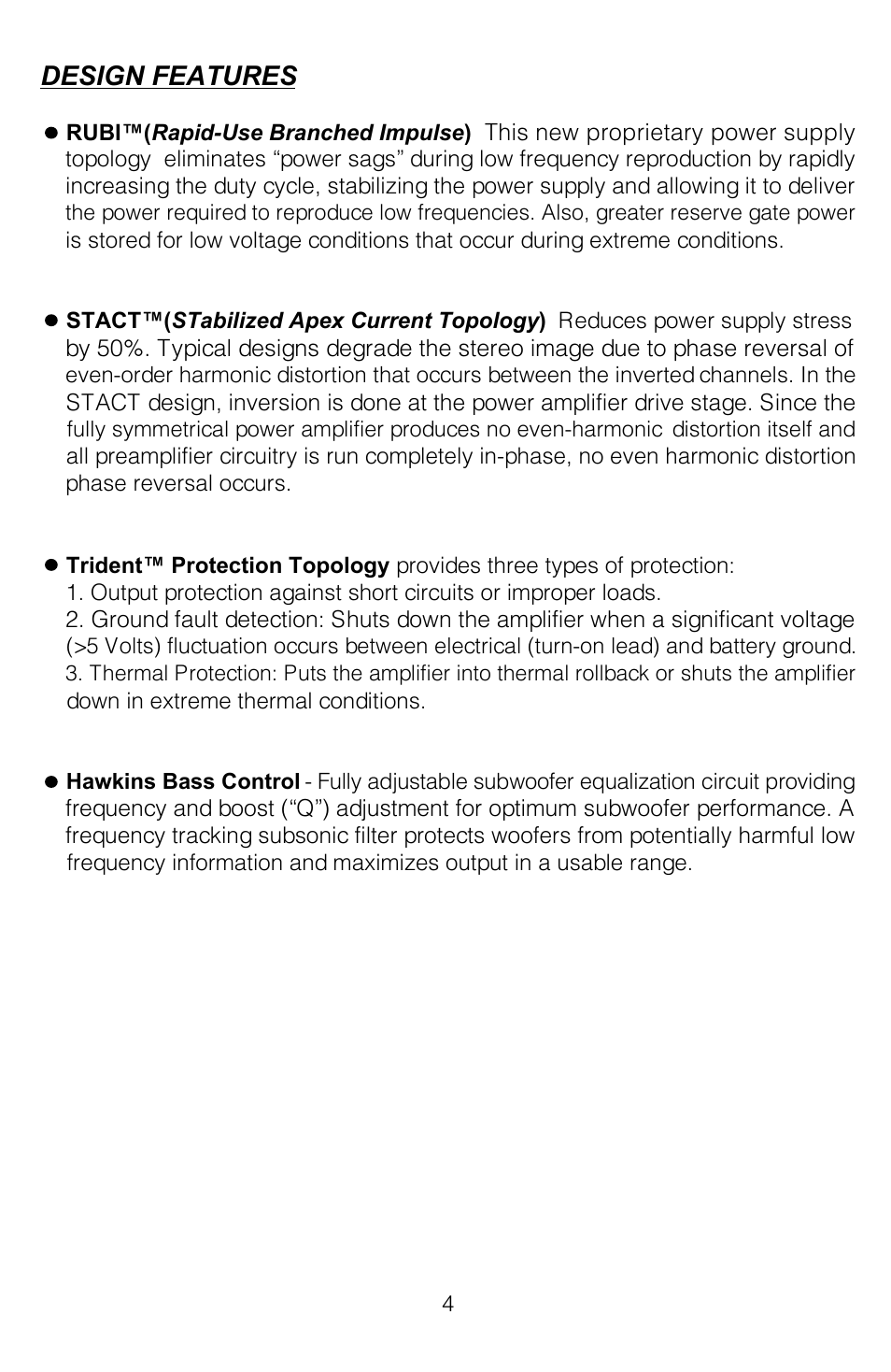 Design features | Soundstream Technologies HRU. 2 User Manual | Page 4 / 17
